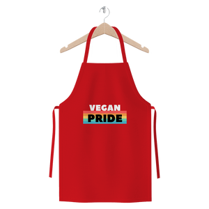 Vegan Pride - White Logo Premium Jersey Apron - Veganious