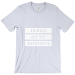 "Animals Are Not Ingredients" Unisex T-Shirt - White Logo - Veganious