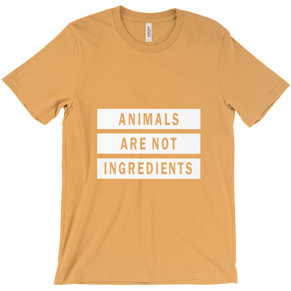 "Animals Are Not Ingredients" Unisex T-Shirt - White Logo - Veganious