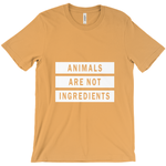 "Animals Are Not Ingredients" Unisex T-Shirt - White Logo - Veganious