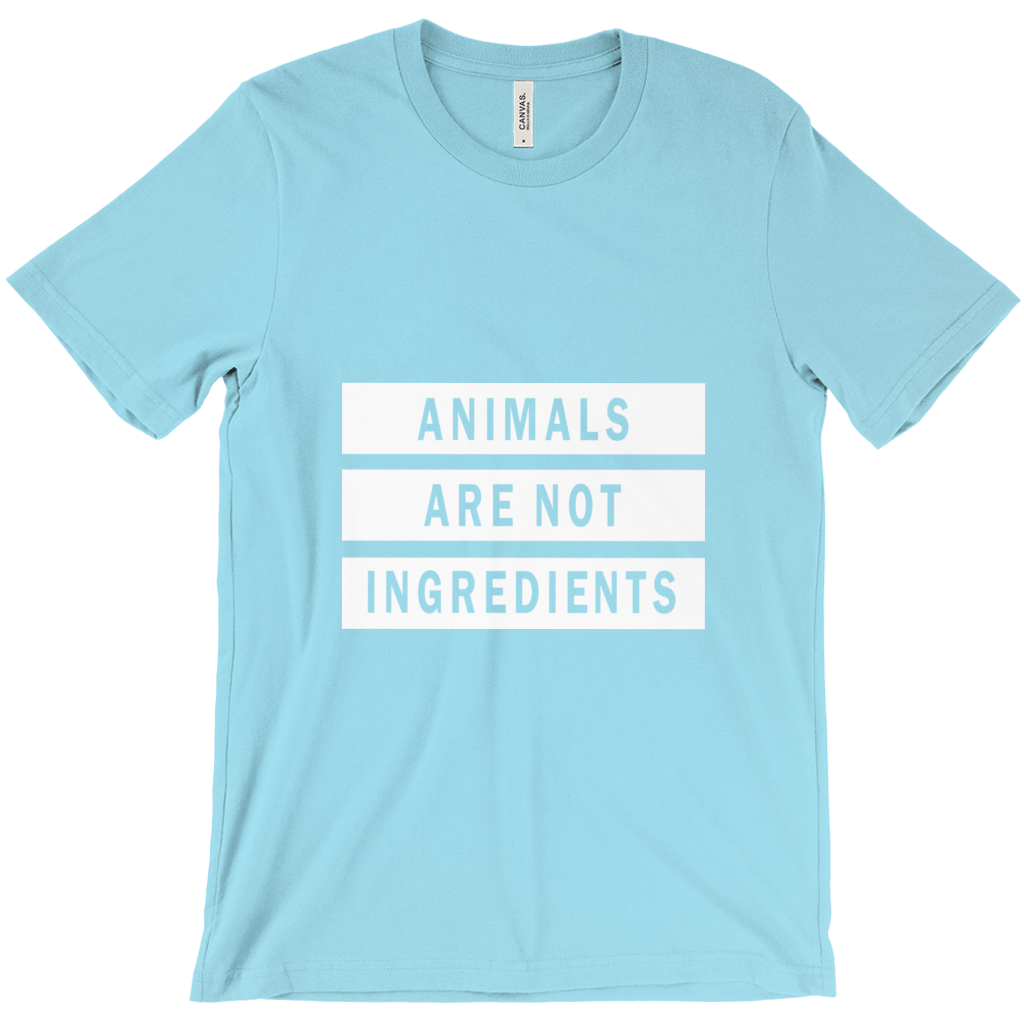 "Animals Are Not Ingredients" Unisex T-Shirt - White Logo - Veganious