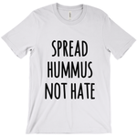"Spread Hummus Not Hate" Unisex T-Shirt - Black Logo - Veganious