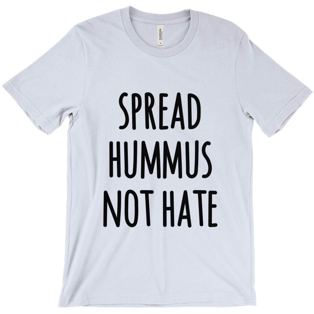 "Spread Hummus Not Hate" Unisex T-Shirt - Black Logo - Veganious