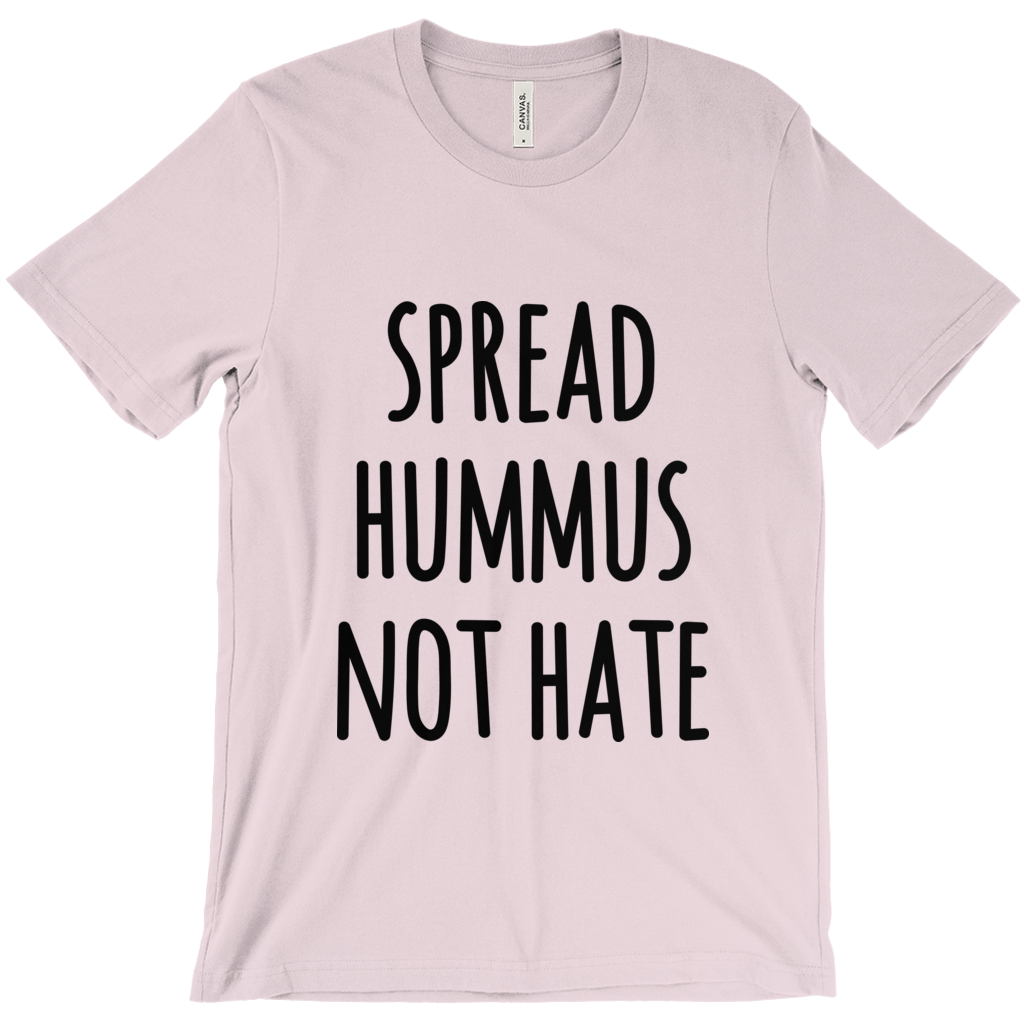 "Spread Hummus Not Hate" Unisex T-Shirt - Black Logo - Veganious