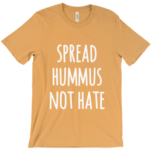 "Spread Hummus Not Hate" Unisex T-Shirt - White Logo - Veganious