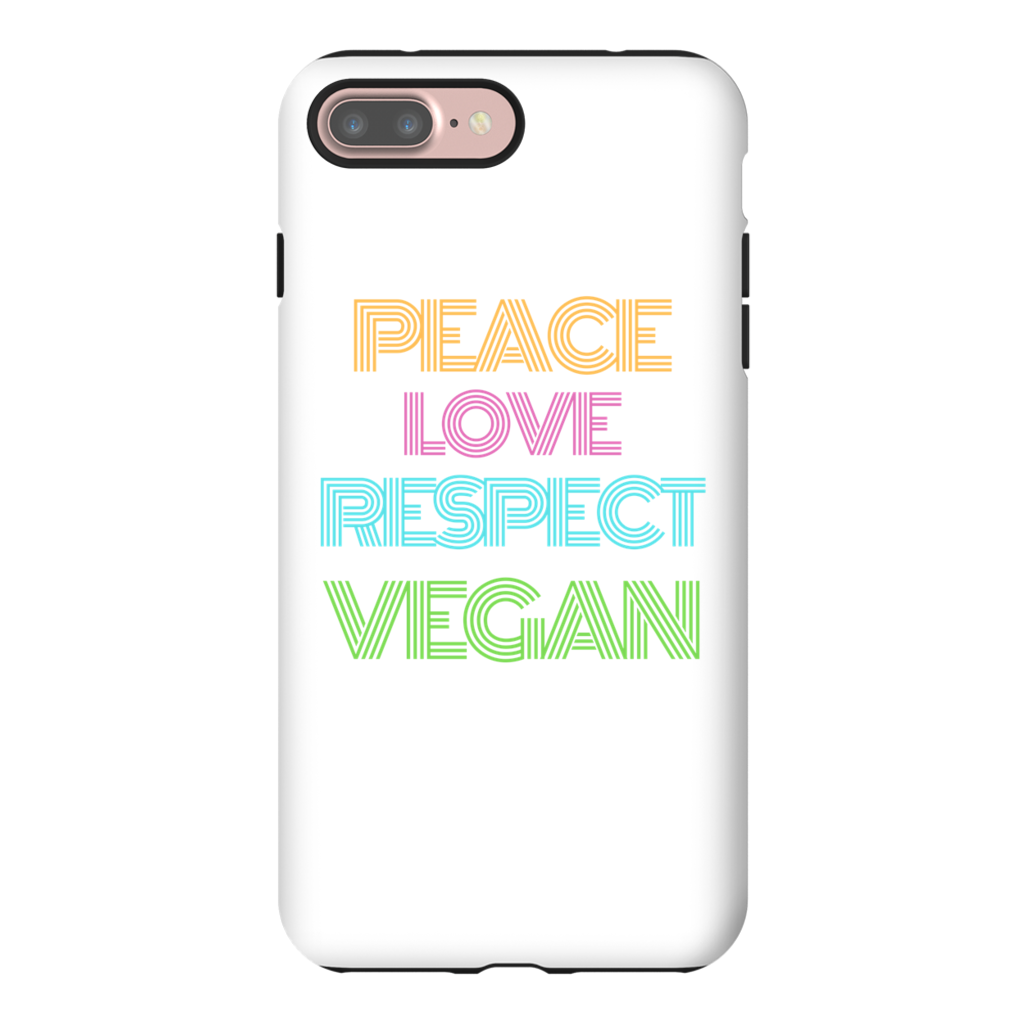 "Peace Love Respect Vegan " iPhone Case - Veganious