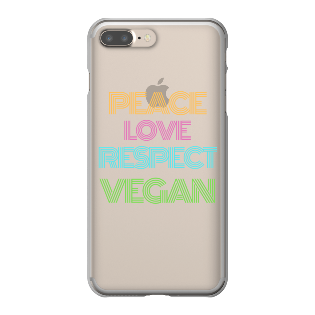 "Peace Love Respect Vegan " iPhone Case - Veganious