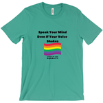 "Speak Your Mind" Unisex T-shirt - Black Logo - Veganious