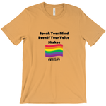 "Speak Your Mind" Unisex T-shirt - Black Logo - Veganious