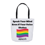 "Speak Your Mind" 13-Inch Tote Bag - Veganious