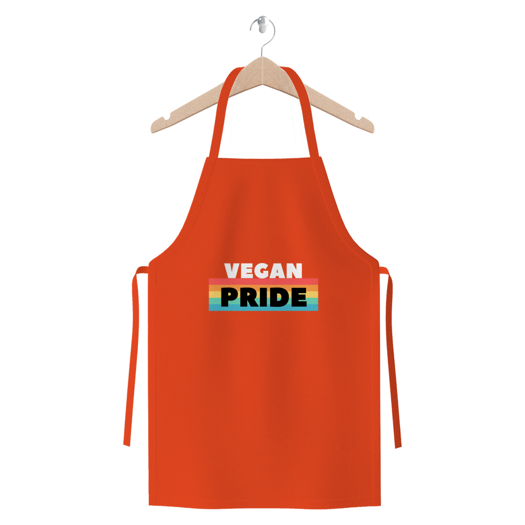 Vegan Pride - White Logo Premium Jersey Apron - Veganious