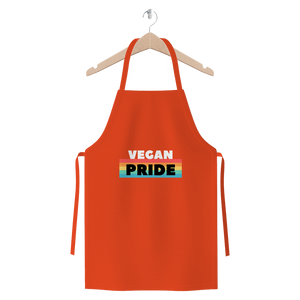 Vegan Pride - White Logo Premium Jersey Apron - Veganious