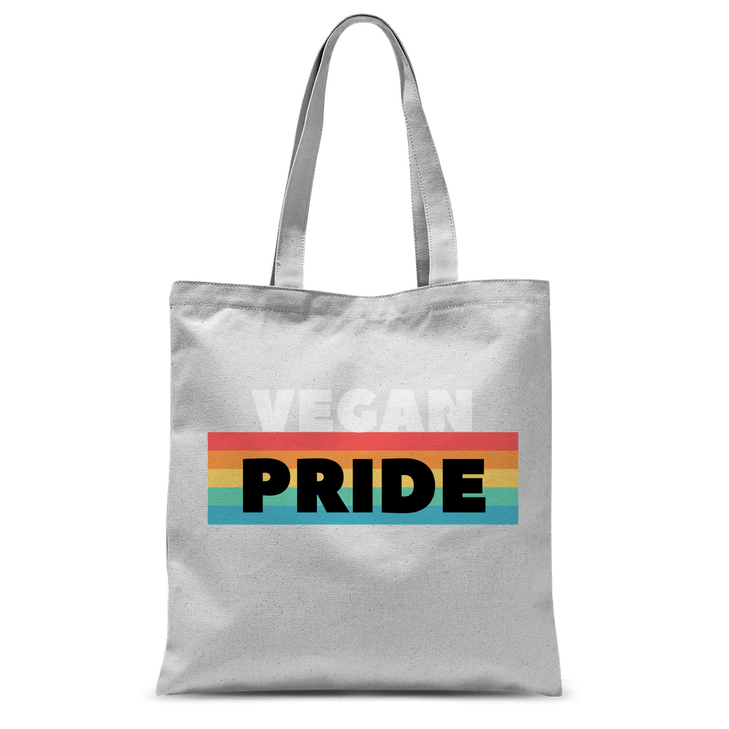 Vegan Pride - White Logo Classic Sublimation Tote Bag - Veganious