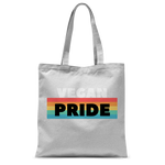 Vegan Pride - White Logo Classic Sublimation Tote Bag - Veganious