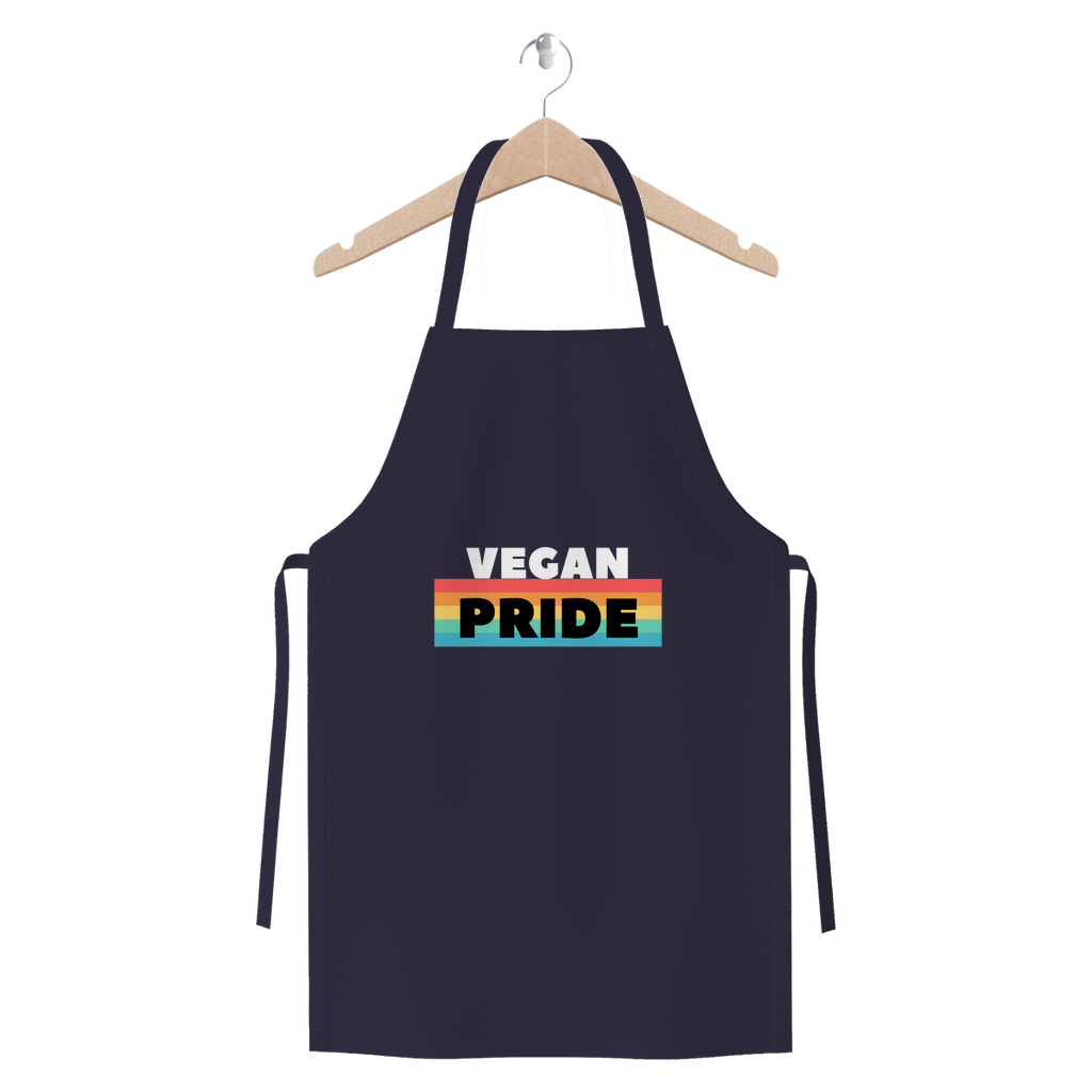 Vegan Pride - White Logo Premium Jersey Apron - Veganious