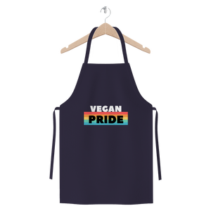 Vegan Pride - White Logo Premium Jersey Apron - Veganious