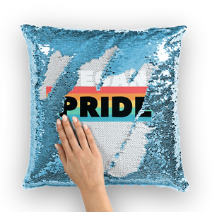 Vegan Pride - White Logo Sequin Cushion Cover - Veganious