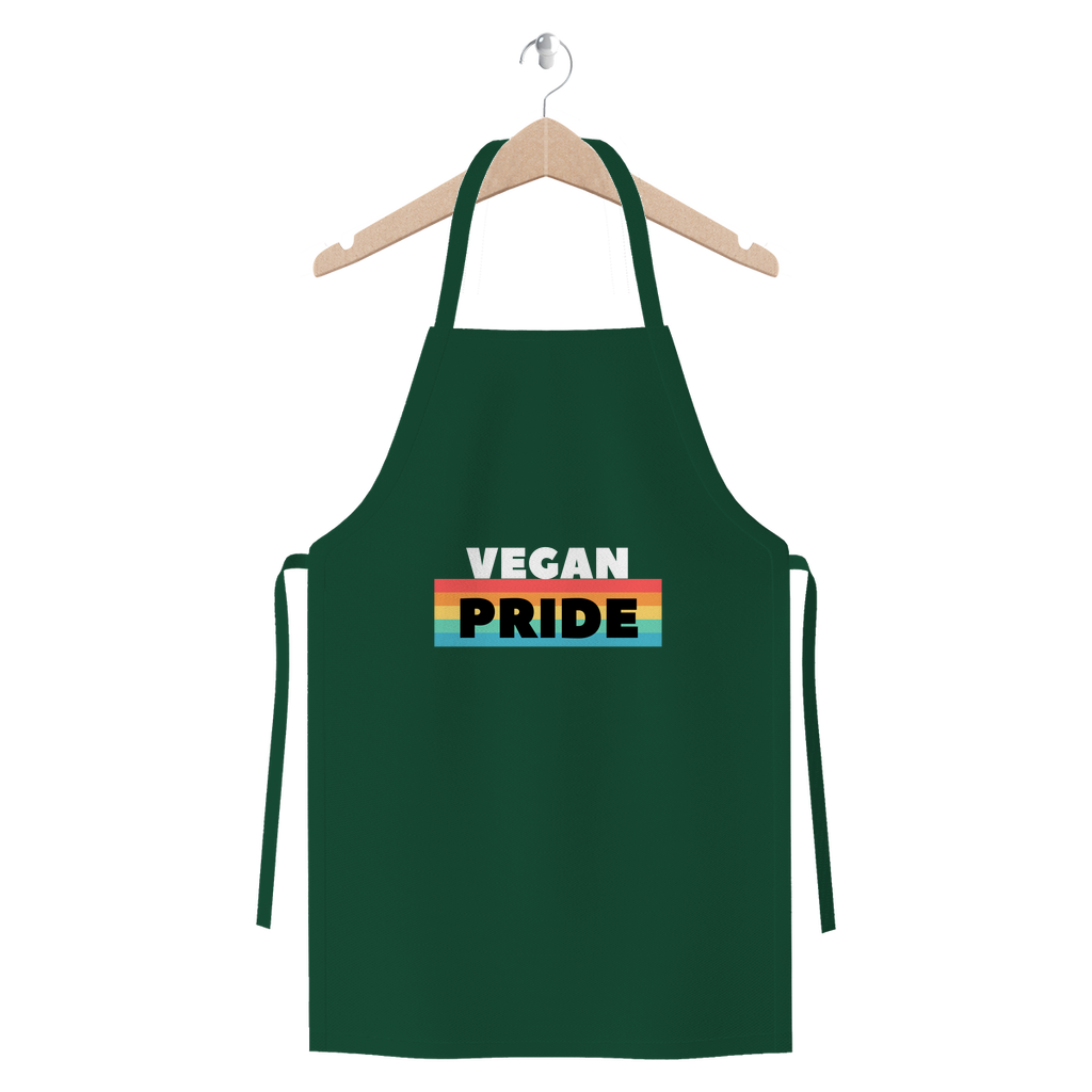 Vegan Pride - White Logo Premium Jersey Apron - Veganious