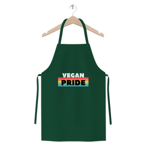 Vegan Pride - White Logo Premium Jersey Apron - Veganious