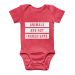 "Animals Are Not Ingredients" Classic Baby Onesie - Veganious