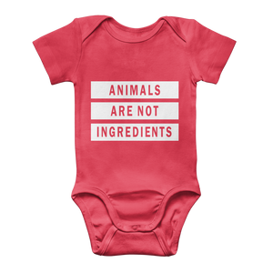 "Animals Are Not Ingredients" Classic Baby Onesie - Veganious