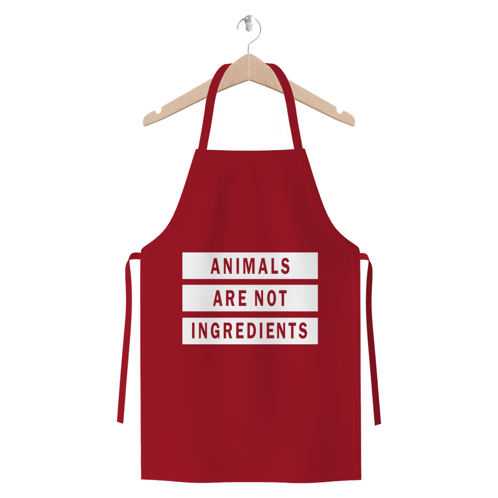 "Animals Are Not Ingredients" Premium Jersey Apron - Veganious