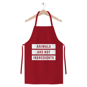 "Animals Are Not Ingredients" Premium Jersey Apron - Veganious