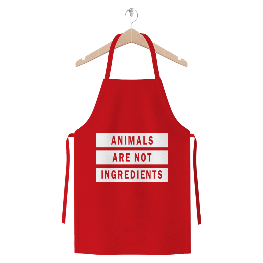 "Animals Are Not Ingredients" Premium Jersey Apron - Veganious