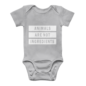 "Animals Are Not Ingredients" Classic Baby Onesie - Veganious