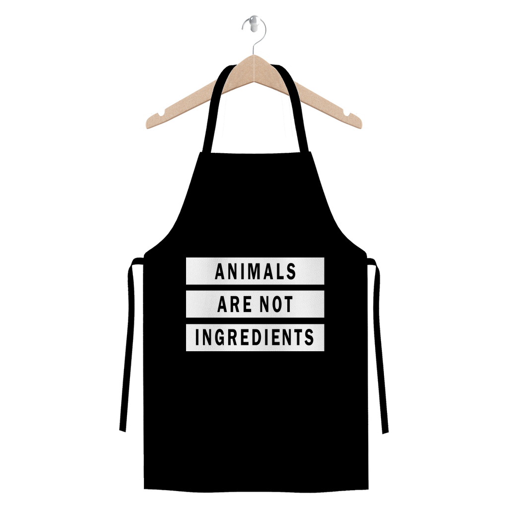 "Animals Are Not Ingredients" Premium Jersey Apron - Veganious