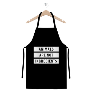 "Animals Are Not Ingredients" Premium Jersey Apron - Veganious