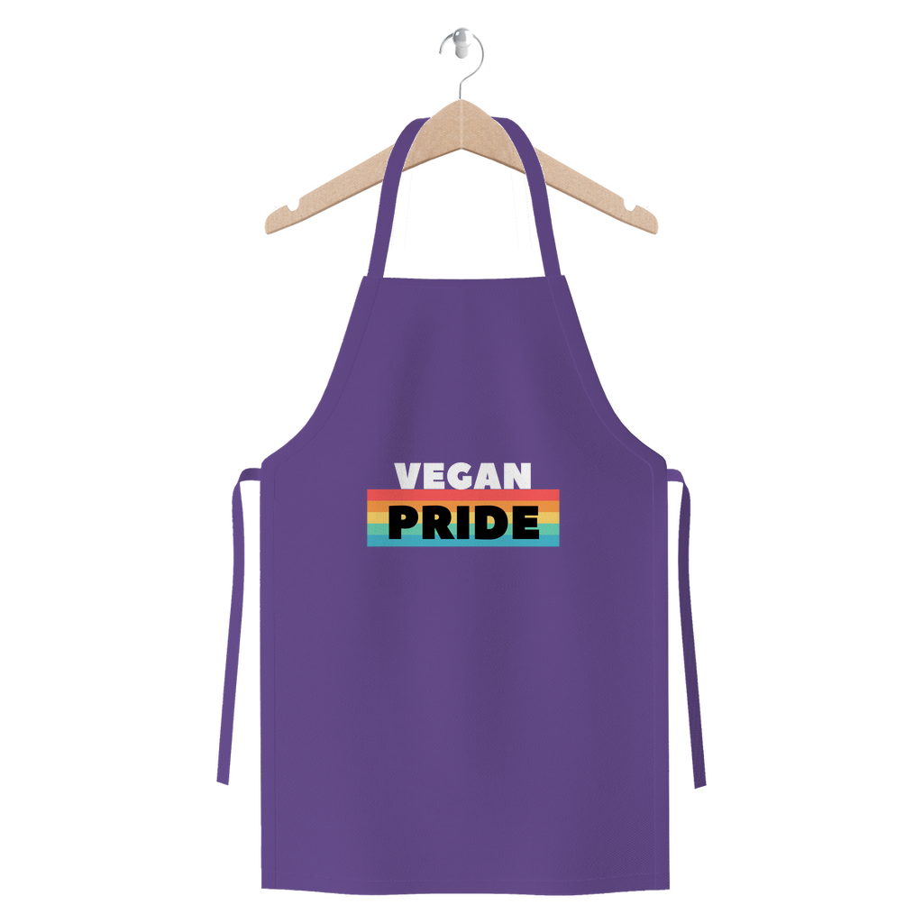 Vegan Pride - White Logo Premium Jersey Apron - Veganious