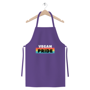 Vegan Pride - White Logo Premium Jersey Apron - Veganious