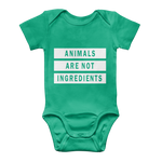 "Animals Are Not Ingredients" Classic Baby Onesie - Veganious