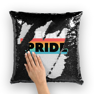 Vegan Pride - White Logo Sequin Cushion Cover - Veganious