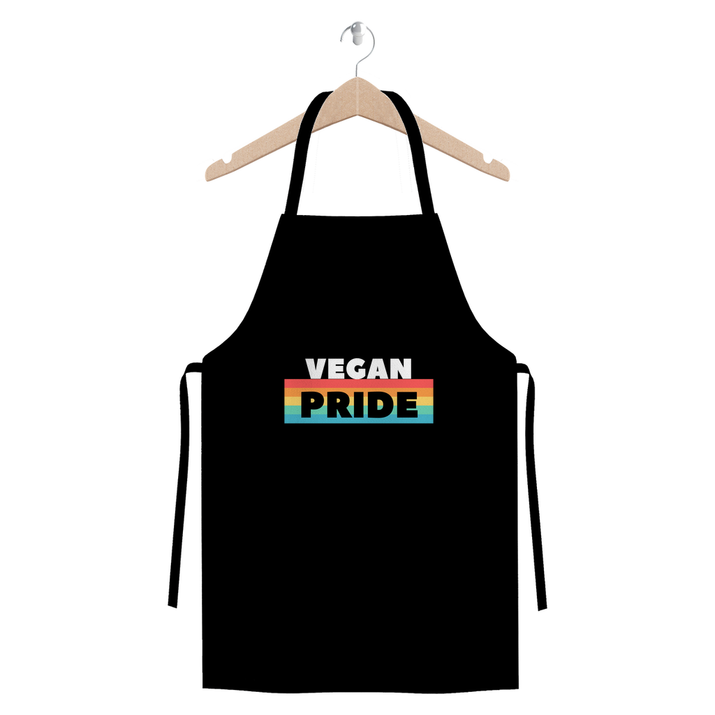 Vegan Pride - White Logo Premium Jersey Apron - Veganious