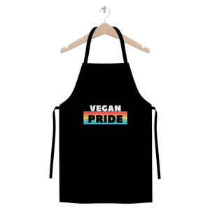 Vegan Pride - White Logo Premium Jersey Apron - Veganious