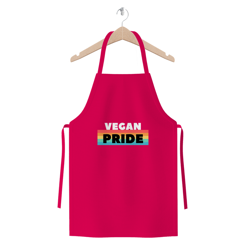 Vegan Pride - White Logo Premium Jersey Apron - Veganious