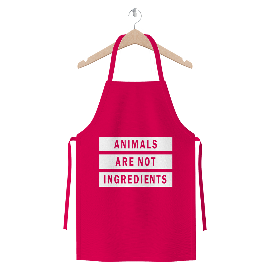 "Animals Are Not Ingredients" Premium Jersey Apron - Veganious