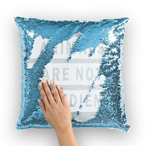 "Animals Are Not Ingredients" Mermaid Sequin Throw Pillow - Veganious