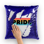 Vegan Pride - White Logo Sequin Cushion Cover - Veganious