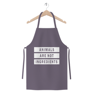 "Animals Are Not Ingredients" Premium Jersey Apron - Veganious