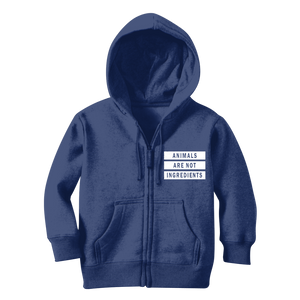 "Animals Are Not Ingredients" Classic Kids Zip Hoodie - Veganious