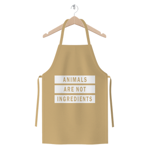 "Animals Are Not Ingredients" Premium Jersey Apron - Veganious