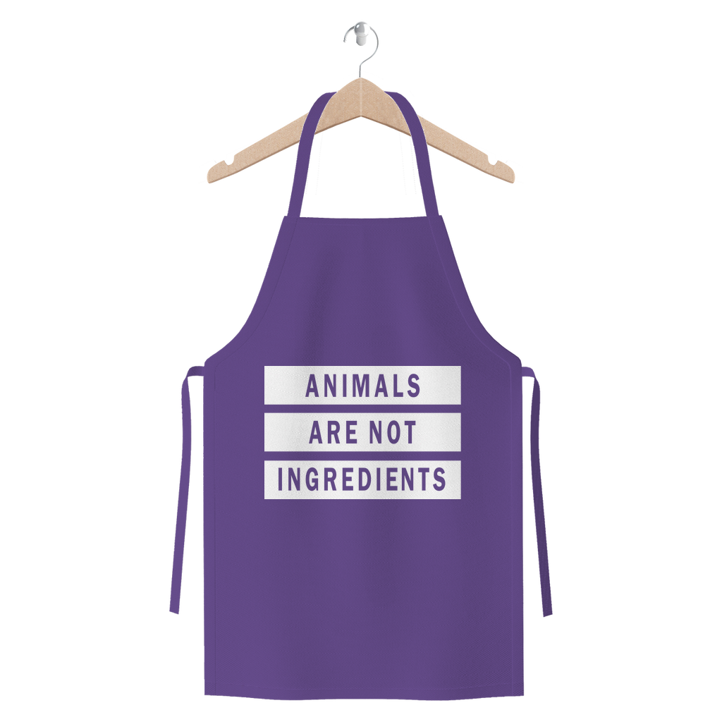 "Animals Are Not Ingredients" Premium Jersey Apron - Veganious