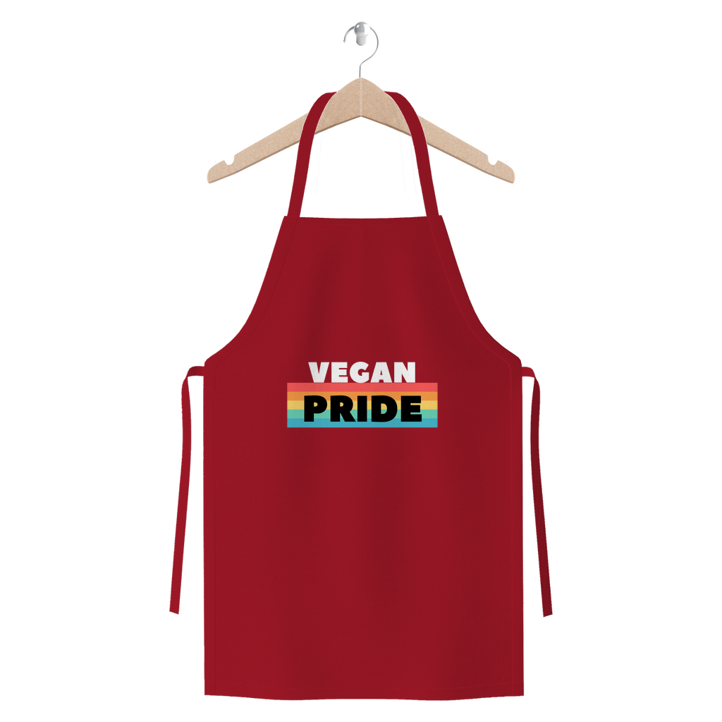 Vegan Pride - White Logo Premium Jersey Apron - Veganious