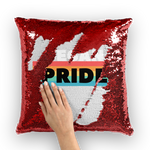 Vegan Pride - White Logo Sequin Cushion Cover - Veganious