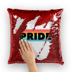 Vegan Pride - White Logo Sequin Cushion Cover - Veganious