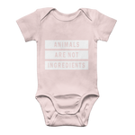"Animals Are Not Ingredients" Classic Baby Onesie - Veganious
