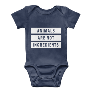 "Animals Are Not Ingredients" Classic Baby Onesie - Veganious